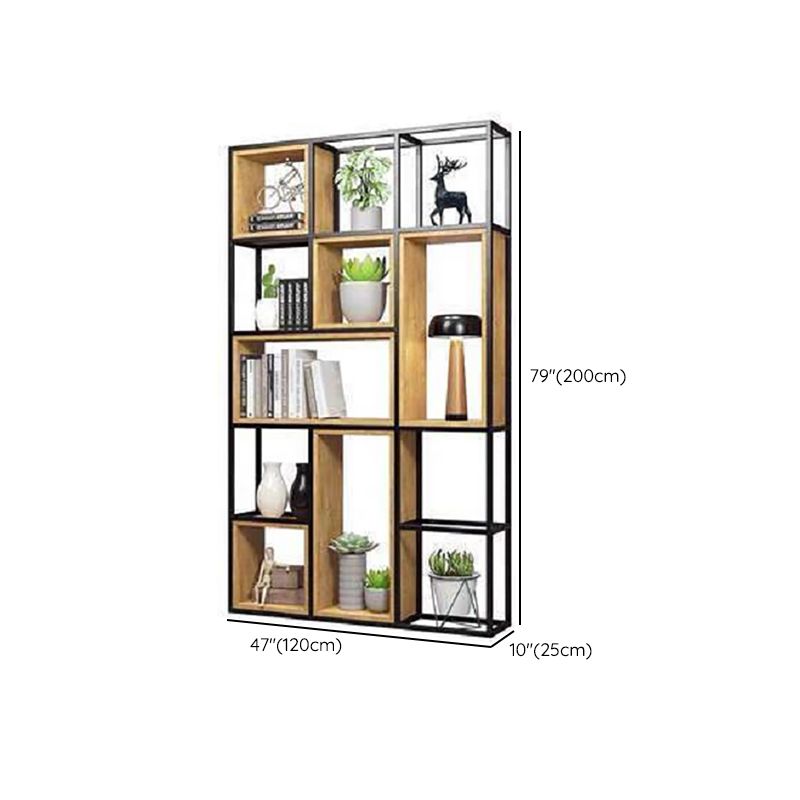 9.84" W Industrial Antique Finish Shelf Bookcase Etagere Metal Bookshelf Clearhalo 'Bookcases' 'furn' 'furn_bookcases' 'Furniture' 'Office Furniture' 1200x1200_245afbed-f891-4832-8098-6d0867efb5af