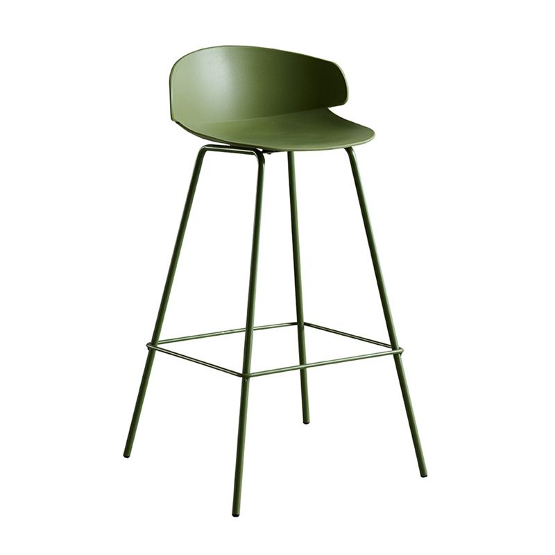 Scandinavian Plastic Metal Counter Stools Low Back Indoor Bar Stools with 4 Legs Clearhalo 'Bar Furniture' 'Bar Stools' 'bar_stools' 'furn' 'furn_bar_stools' 'furniture_bar_stools' 'Kitchen & Dining Furniture' 'kitchen&dining_furn' 'kitchen' 'kitchen_furn' Furniture' 1200x1200_245bbf2c-f1ca-4cf3-94cd-584875b4b043