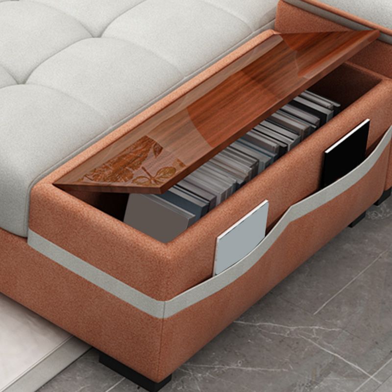 Miscela di cotone contemporanea e sezionali di mobili in pelle finta