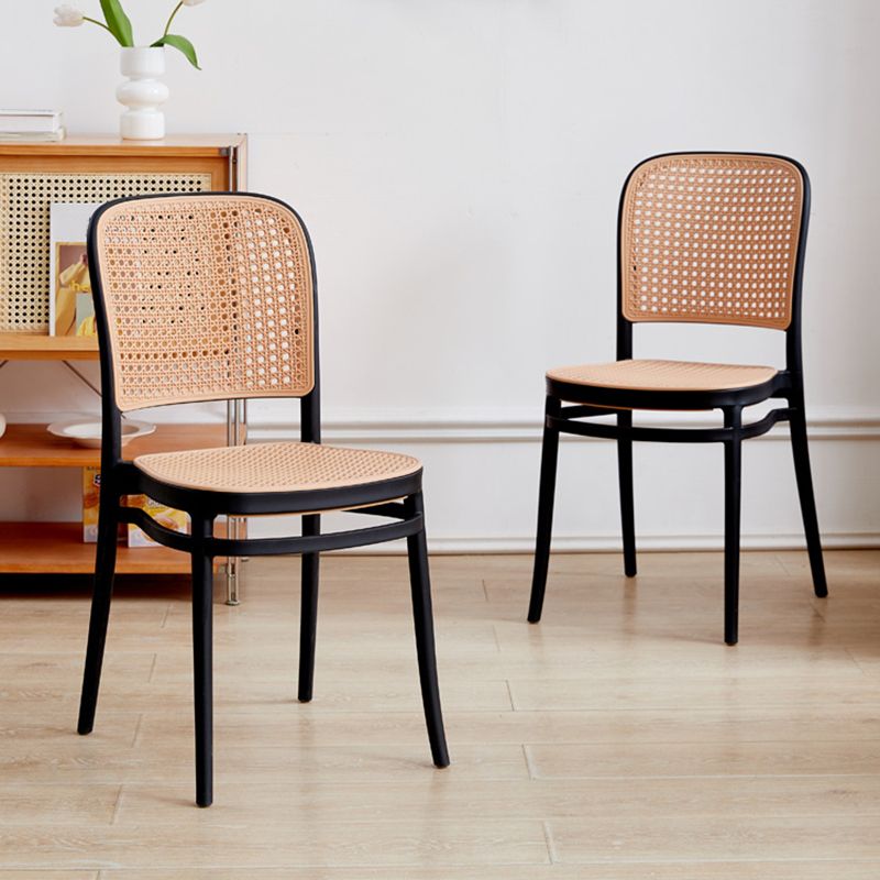 Sillas de comedor de plástico de plástico abiertas de estilo moderno (juego de 4/8)