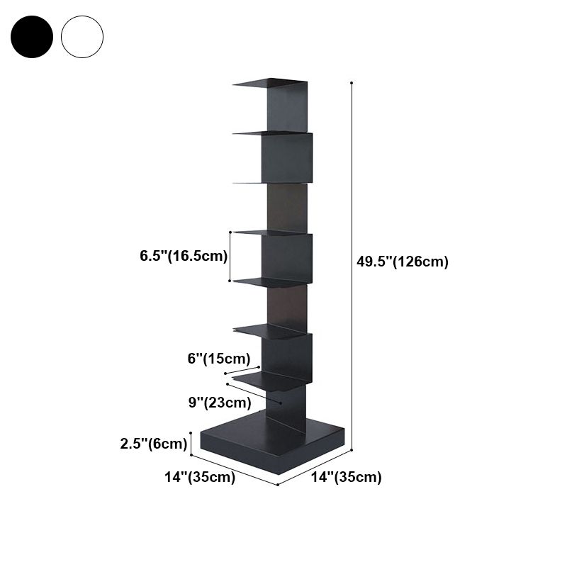 Closed Back Bookshelf Contemporary Style Vertical Bookcase for Home Office Clearhalo 'Bookcases' 'furn' 'furn_bookcases' 'Furniture' 'furniture_bookcases' 'kitchen' 'kitchen_bookcases' 'Living Room Furniture' 'Office Furniture' 1200x1200_245e3efe-965c-4d81-ab31-8552d27a4663