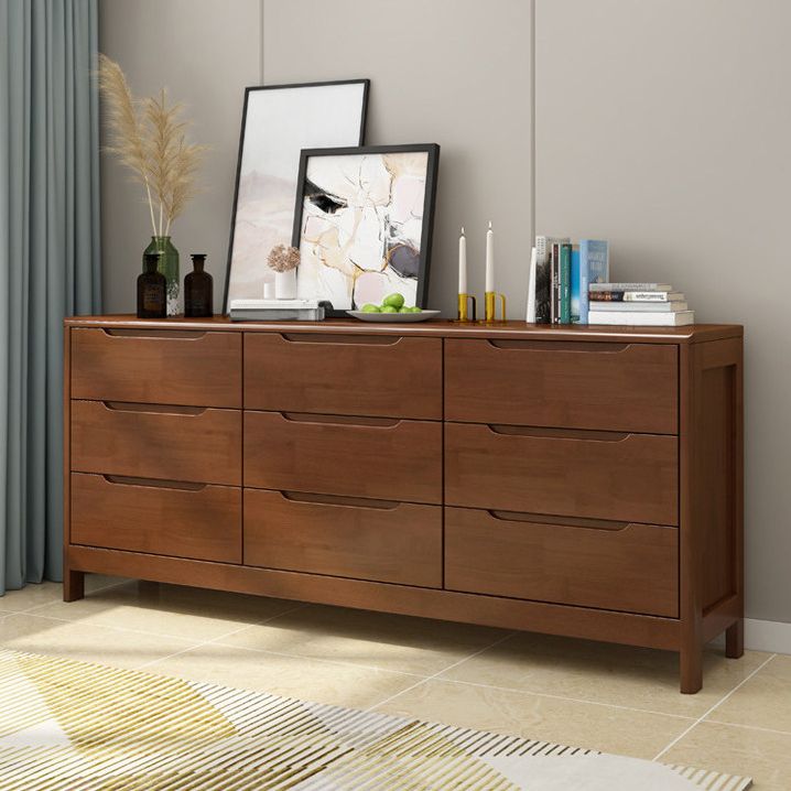Modern Rubber-wood Solid Wood Side Board Living Room Buffet/Console with Drawers Clearhalo 'buffet_sideboard' 'Buffets & Sideboards' 'Furniture' 'furniture_buffet_sideboard' 'Kitchen & Dining Furniture' 1200x1200_245e6064-7def-418c-9a16-642f61a7dc15
