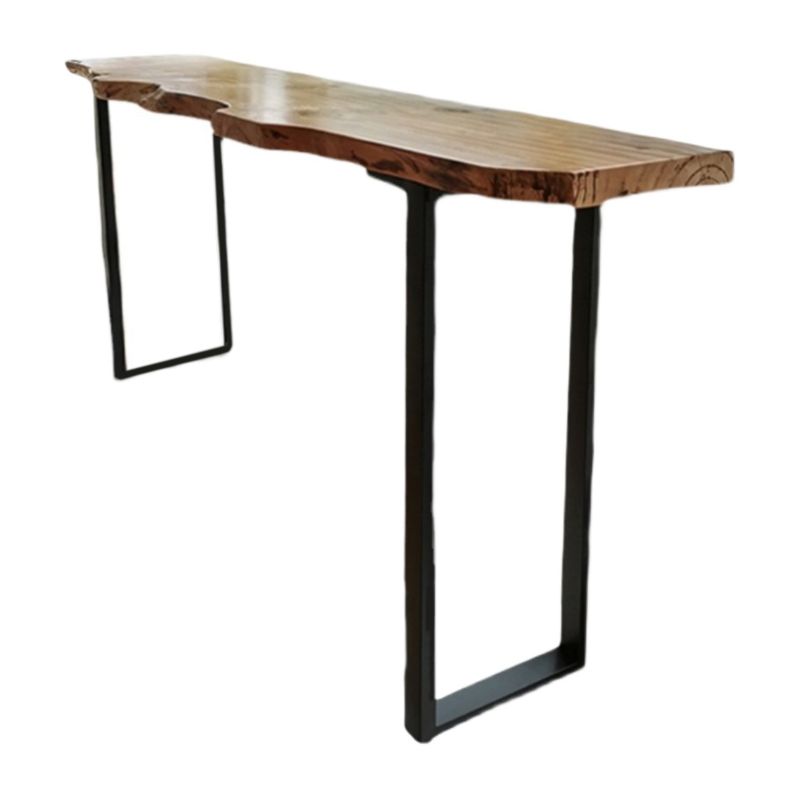 Metal Wood Rectangular Table Modern Minimalist Home Living Room Bar Table