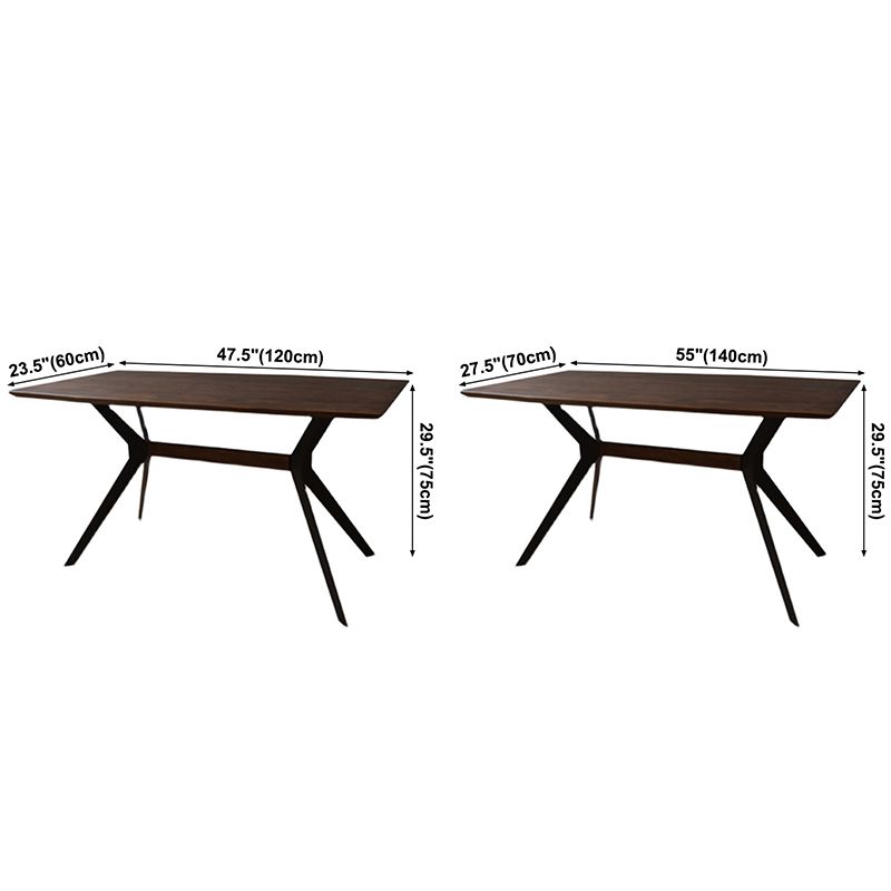 Industrial Style Solid Wood Dining Table Rectangle Table with Black Frame for Home Use Clearhalo ' dining_table' 'Dining Tables & Seating' 'Dining Tables' 'furn' 'furn_dining_table' 'Furniture' 'furniture_dining_table' 'Kitchen & Dining Furniture' 'kitchen&dining_furn' 'kitchen' 'kitchen_dining_table' 1200x1200_245fddd0-220b-4633-ab9e-2bef6a83bf12