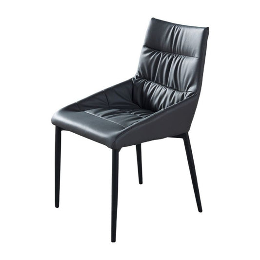 Modern Style Faux Leather Chair Armless Side Chairs with Metal Legs for Kitchen Clearhalo 'Dining Chairs' 'Dining Tables & Seating' 'dining_chair' 'furn' 'furn_dining_chair' 'Furniture' 'Kitchen & Dining Furniture' 1200x1200_2461ff10-a6bd-45fe-b0c6-1baae308f1c1