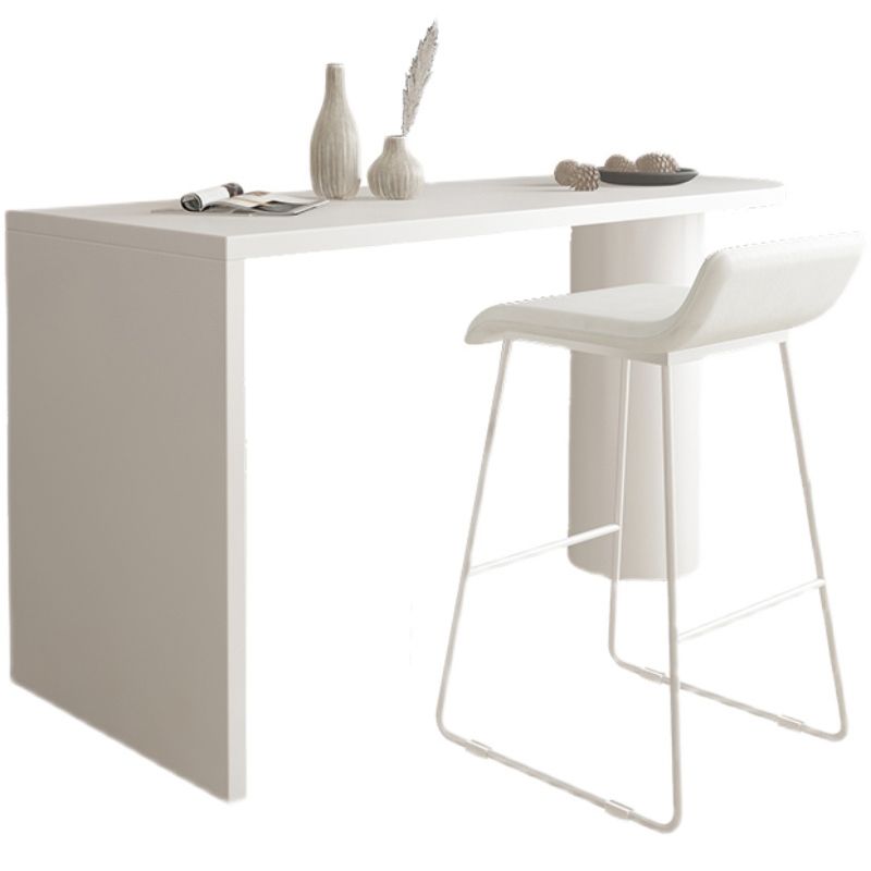 Metal Free Form Counter Table Pine Wood Top Bar Table with Double Pedestal Clearhalo 'Bar Furniture' 'Bar Tables' 'bar_tables' 'Dining Tables & Seating' 'Dining Tables' 'dining_table' 'furn' 'furn_dining_table' 'Furniture' 'furniture_bar_tables' 'Kitchen & Dining Furniture' 'kitchen&dining_furn' 'kitchen' 1200x1200_24639319-dbcf-4a45-bd14-19c3103782fe