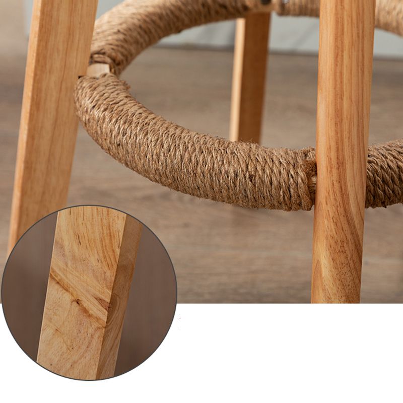 Scandinavia Style Bar-stool Round Seat Wooden Legs for Kitchen Bar Clearhalo 'Bar Furniture' 'Bar Stools' 'bar_stools' 'furn' 'furn_bar_stools' 'furniture_bar_stools' 'Kitchen & Dining Furniture' 'kitchen&dining_furn' 'kitchen' 'kitchen_furn' Furniture' 1200x1200_2463d87f-17e3-4ade-9e9e-ae37be01cf32