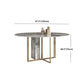 Glam 1/3/4/5/7 Pieces Dinette Set with Sintered Stone Top Round Dining Table Set Clearhalo 'Dining Room Sets' 'Dining Tables & Seating' 'dining_room_set' 'furn' 'furn_dining_room_set' 'Furniture' 'furniture_dining_room_set' 'Kitchen & Dining Furniture' 1200x1200_2463e2ac-ec0f-4054-afc4-710fefd66e02
