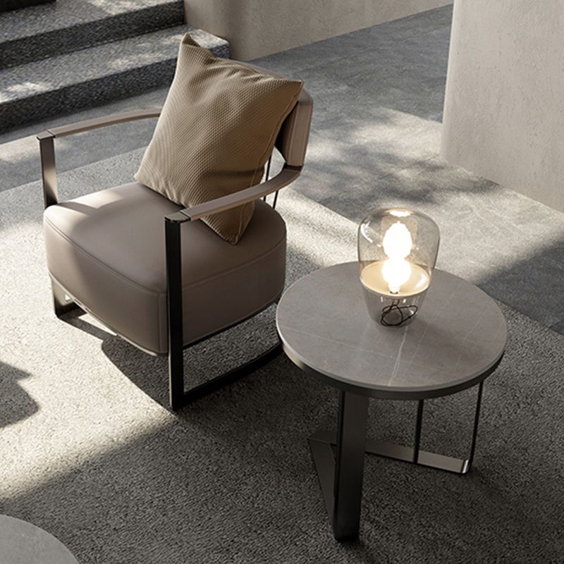 Glam Metal C-shape Side Table Round Stone Top Sofa Side End Table Clearhalo 'Coffee & Accent Tables' 'End & Side Tables' 'end_side_tables' 'furn' 'furn_end_side_tables' 'Furniture' 'Living Room Furniture' 1200x1200_2463e9e5-aa9f-4b89-9e99-6f0b42c66bb6