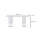 Modern 1/4/5/7 Pieces Dining Table Rectangle Stone Furniture in White Clearhalo 'Dining Room Sets' 'Dining Tables & Seating' 'dining_room_set' 'furn' 'furn_dining_room_set' 'Furniture' 'Kitchen & Dining Furniture' 1200x1200_24664354-adc6-432d-8892-64abf55a7512