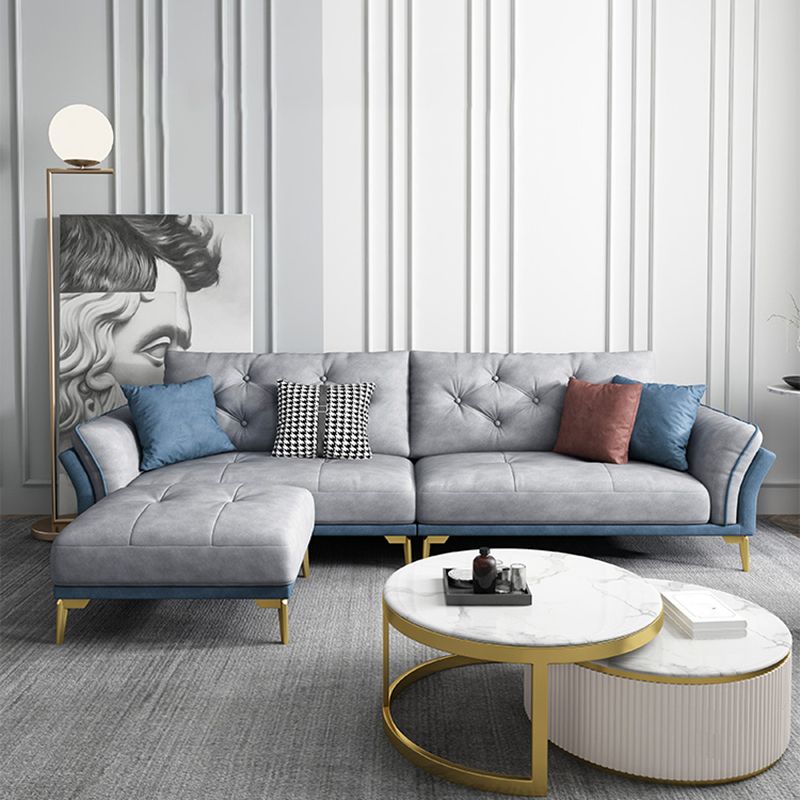 Mid Century Modern Tufted Split-Back Sofa 29.53"H Fabric Flared Arm Sofa Clearhalo 'furn' 'furn_sofas' 'Furniture' 'furniture_sofas' 'kitchen' 'kitchen_sofas' 'Living Room Furniture' 'Sofa' 'sofas' 1200x1200_2466e4f8-5866-428e-88bd-c968efb6b135