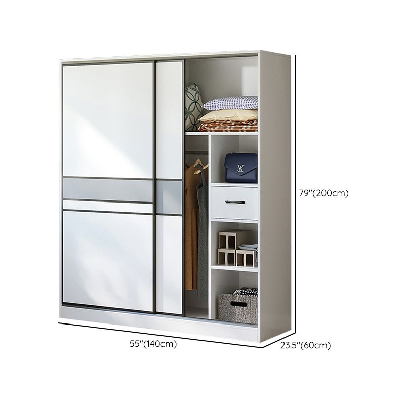 Armario de madera artificial Armario moderno con puertas correderas para dormitorio