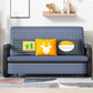 Pillow Included Sofa Futon Cushion Back Round Arms Futon Sleeper Sofa
