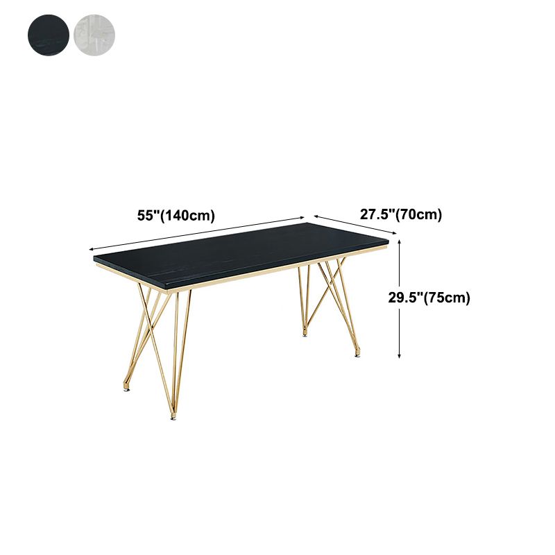 Traditionele luxe eettafel wit in marmer rechthoek eettafel voor keuken