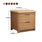 20 Inch H Bed Nightstand Solid Wood 2-Drawer Modern Brown Night Table