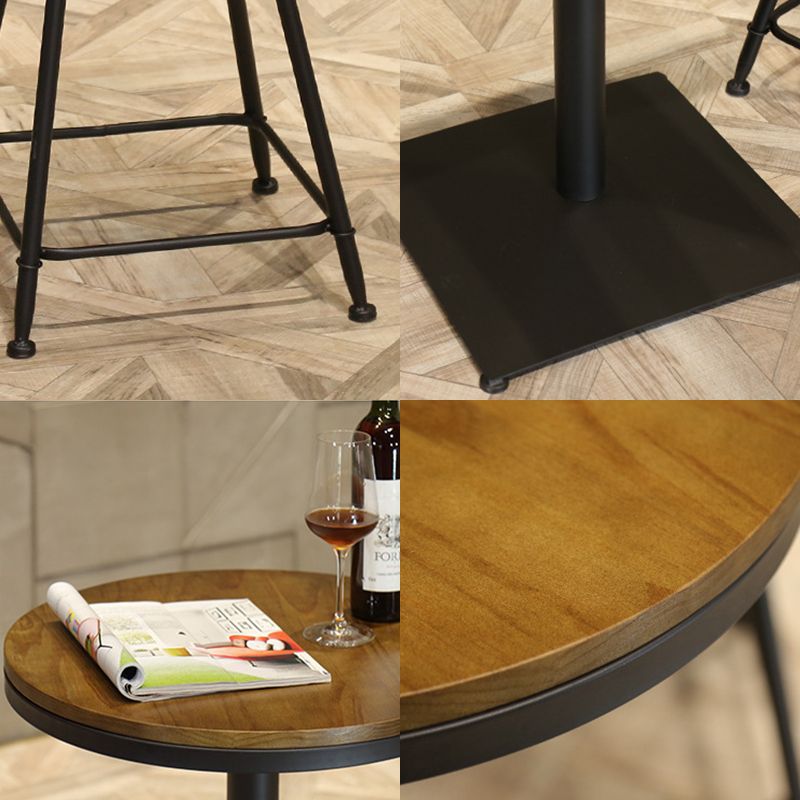 Wood Top Cocktail Bar Table Industrial Style Metal Base Bar Height Table for Coffee Shop Clearhalo 'Bar Furniture' 'Bar Tables' 'bar_tables' 'furn' 'furn_bar_tables' 'Furniture' 'furniture_bar_tables' 'Kitchen & Dining Furniture' 'kitchen&dining_furn' 'kitchen' 1200x1200_246ac08d-50f4-498e-add2-63e7ee139e27