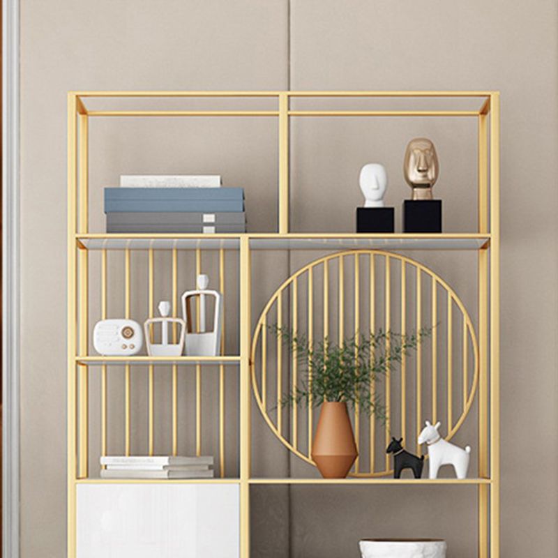 Glam Antique Finish Shelf Bookcase Etagere Bookshelf with Shelves Clearhalo 'Bookcases' 'furn' 'furn_bookcases' 'Furniture' 'Office Furniture' 1200x1200_246af510-acab-4843-826a-ef5762588cec