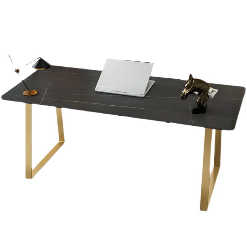 Glam 29.53-inch Tall Writing Desk 1-plank Stone Office Desk met slee-basis