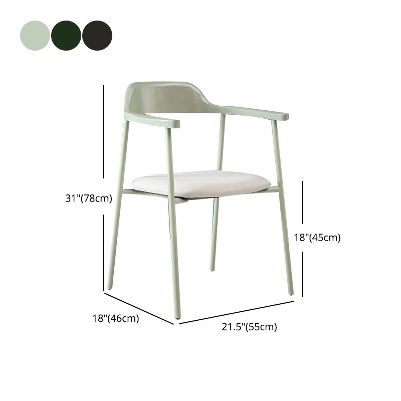 Modern Style Metal Arm Chair Open Back Indoor Dining Chair (Set of 2) Clearhalo 'Dining Chairs' 'Dining Tables & Seating' 'dining_chair' 'furn' 'furn_dining_chair' 'Furniture' 'furniture_dining_chair' 'Kitchen & Dining Furniture' 1200x1200_246d292f-430a-454e-885a-afcd7011dc2c