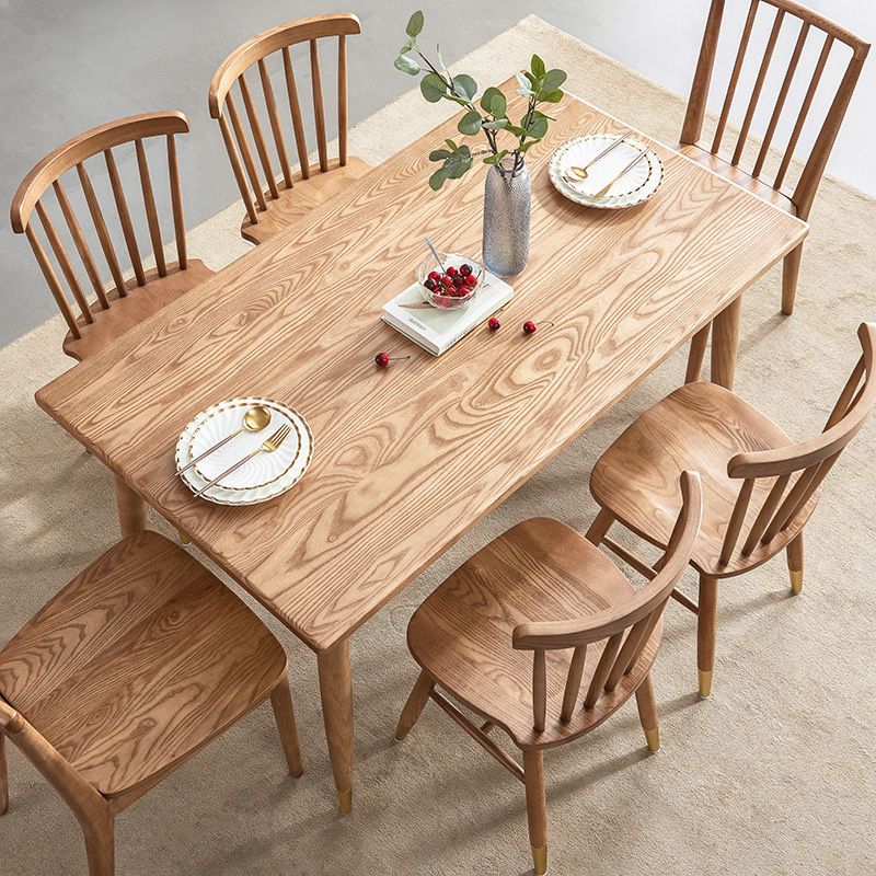 Chaise latéral de cuisine de cuisine en bois contemporain chaise côté arrière