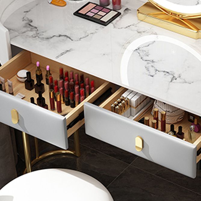 Removable Makeup Counter Lighted Mirror Vanity Dressing Table for Bedroom
