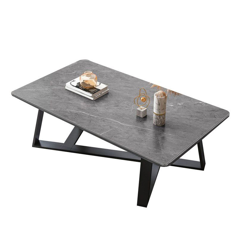 Stone Contemporary Coffee Table Standard Single Cocktail Table
