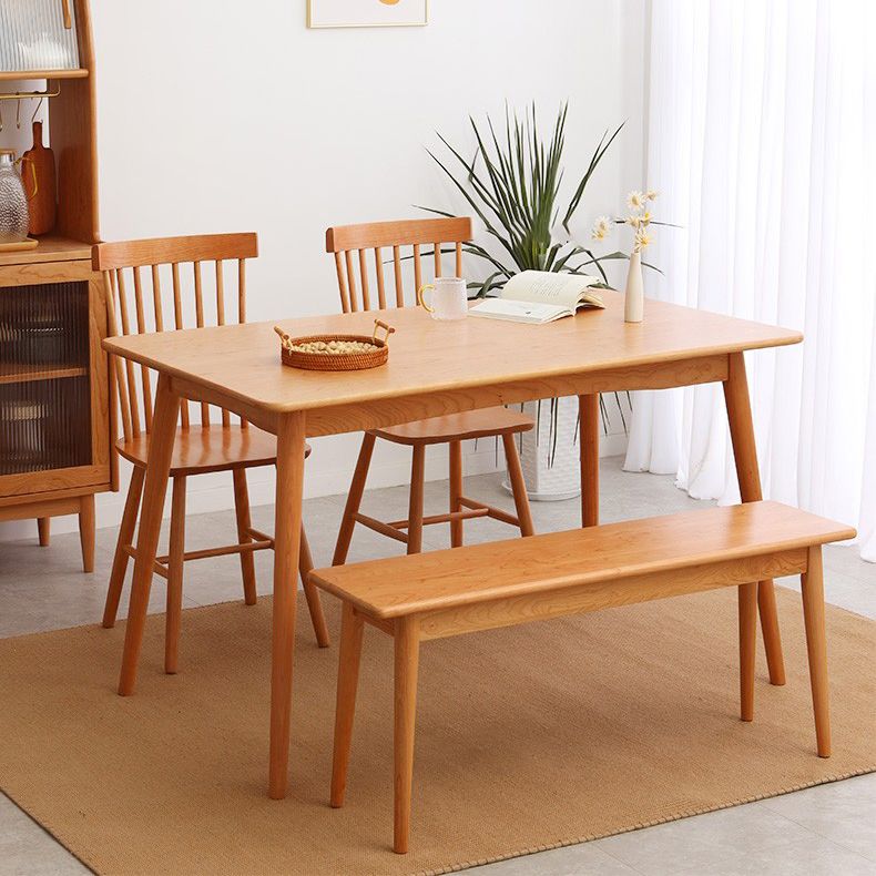 Oak Solid Wood Dining Table Simple Style Rectangle Dining Site Table with 4 Legs Clearhalo ' dining_table' 'Dining Tables & Seating' 'Dining Tables' 'furn' 'furn_dining_table' 'Furniture' 'furniture_dining_table' 'Kitchen & Dining Furniture' 'kitchen&dining_furn' 'kitchen' 'kitchen_dining_table' 1200x1200_246fb1d1-7bb6-4a14-ade9-fd6912464496