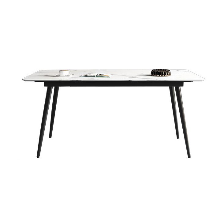 Modern Sintered Stone Rectangle Dining Set White Dining Set for Home Use Clearhalo 'Dining Room Sets' 'Dining Tables & Seating' 'dining_room_set' 'furn' 'furn_dining_room_set' 'Furniture' 'furniture_dining_room_set' 'Kitchen & Dining Furniture' 'kitchen&dining_furn' 'kitchen' 1200x1200_2470afe9-6e0e-4235-b967-a403a6f7463e