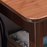 Modern massief houten thuiskantoor bureau 2 laden 29,5 inch H schrijfbureau