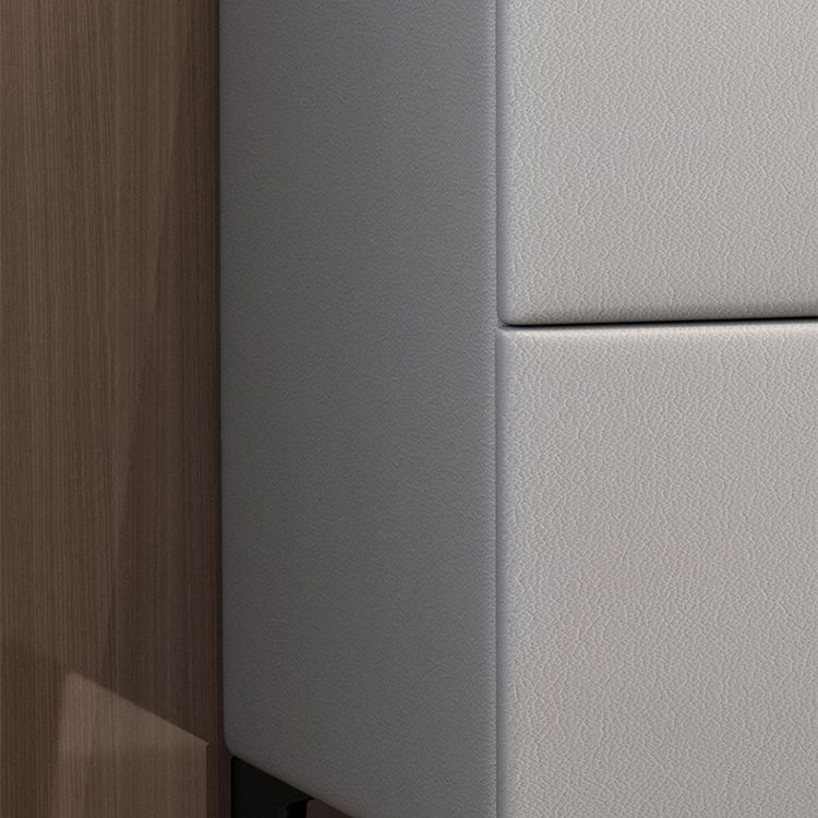 Mesa moderna de la noche de madera maciza Mesa de mesa con 2 cajones