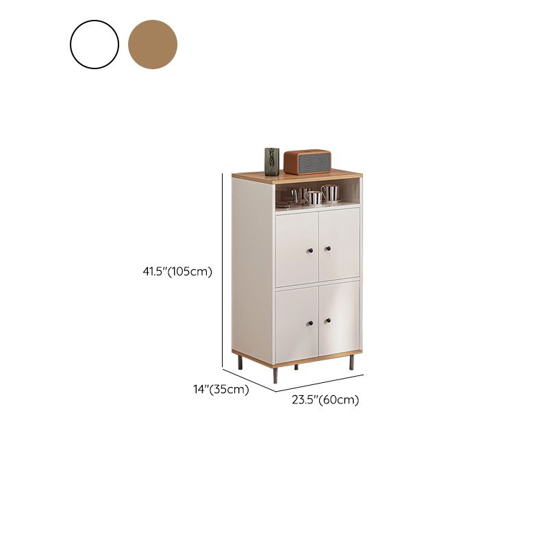 Modern White Cabinet Manufactured Wood Accent Cabinet with Doors Clearhalo 'Cabinets & Chests' 'cabinets_chests' 'furn' 'furn_cabinets_chests' 'Furniture' 'Living Room Furniture' 1200x1200_24739210-ac58-4581-88d6-b9d5fa0a9398
