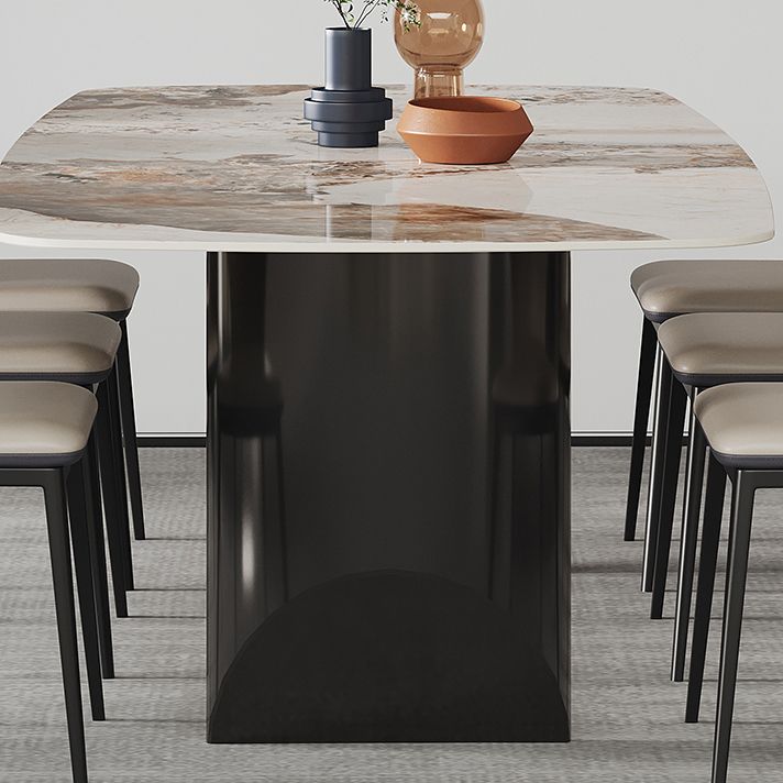 Contemporary Dining Sets with Sintered Stone Dining Table and Cushioned Chairs Clearhalo 'Dining Room Sets' 'Dining Tables & Seating' 'dining_room_set' 'furn' 'furn_dining_room_set' 'Furniture' 'furniture_dining_room_set' 'Kitchen & Dining Furniture' 'kitchen&dining_furn' 'kitchen' 1200x1200_24775b57-ca35-4f4e-9a3d-7ea91f9c577f