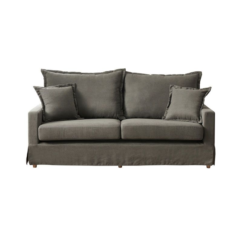 39.37 "H Hedendaagse katoenen blend vierkante arm loveseat met 2 kussens