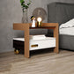 Holz Nachttisch oder Endtisch, 20 "hoher Nachttisch mit Beinen und Schublade