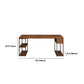 Hedendaagse massief houten bureau 30-inch H Computer Desk in Brown