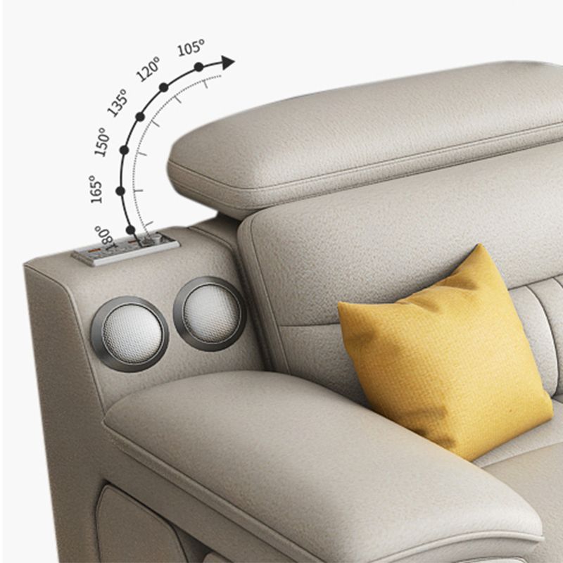 Modern Faux Leather Sofa & Chaise 34.6" H Biscuit Back Sofa with Storage Clearhalo 'furn' 'furn_sectionals' 'Furniture' 'Living Room Furniture' 'Sectionals' 1200x1200_247afbfb-4cfa-4c86-8f82-4e500874340b