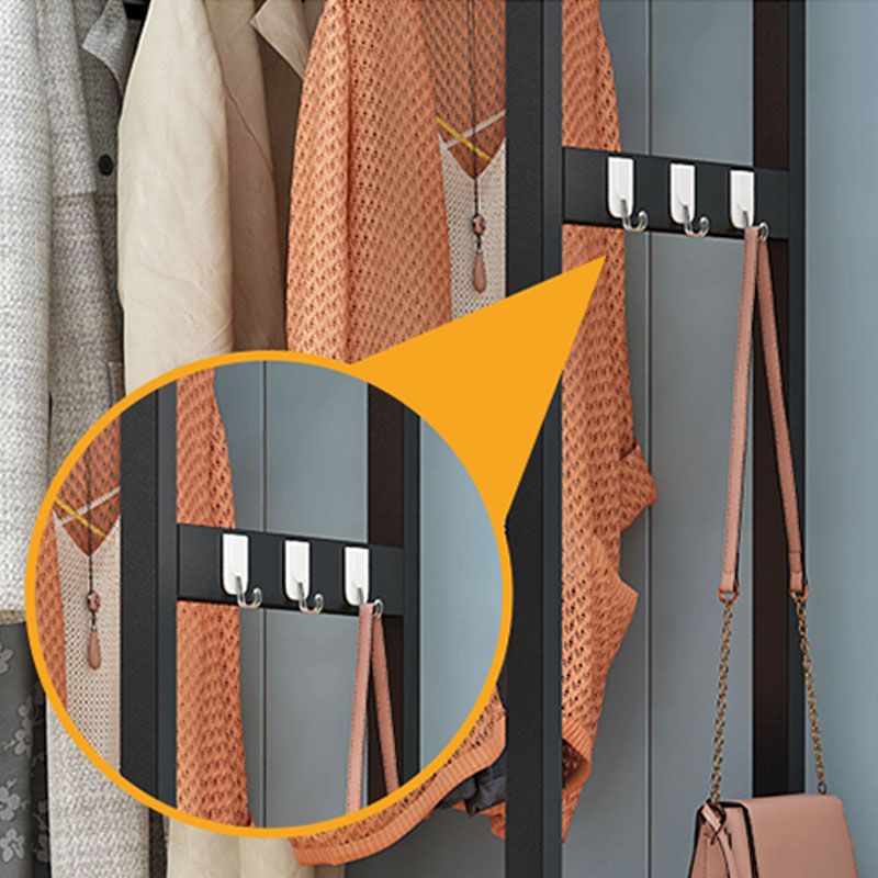 Modern Style Coat Rack Metal Frame Multi-layer Shelve Design Free Standing Coat Rack Clearhalo 'Entry & Mudroom Furniture' 'furn' 'furn_hall_tree_coat_racks' 'Furniture' 'Hall Trees & Coat Racks' 'hall_tree_coat_racks' 1200x1200_247be43e-b31e-4bca-ab5f-e2caebdc0c6a