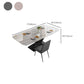 Dining Room Dinner Table Contemporary Dining Table with Pedestal Base Clearhalo 'Dining Tables & Seating' 'Dining Tables' 'dining_table' 'furn' 'furn_dining_table' 'Furniture' 'Kitchen & Dining Furniture' 1200x1200_247c088f-fa25-4ca1-8d48-7bb4fa76e163