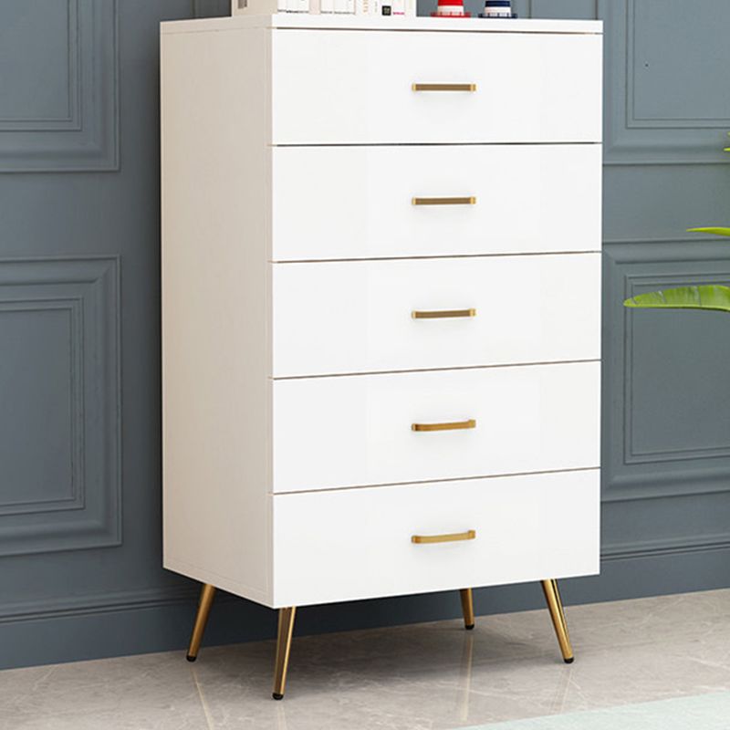 15.75 inch Wide Wood  Accent Chest with Drawers Metal Straight Legs