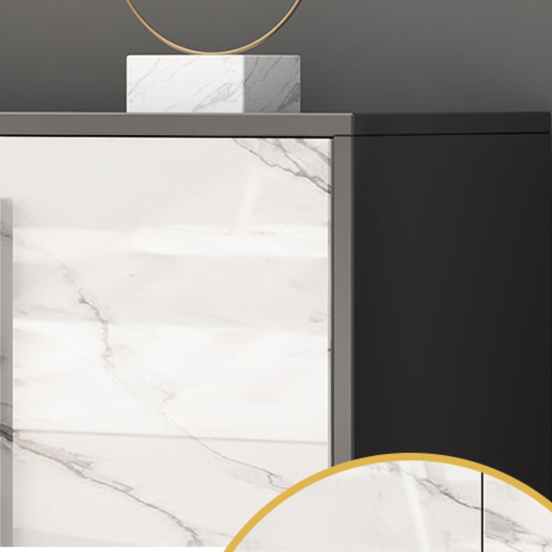 Engineered Wood Buffet Server with Drawers Modern Sideboard Table