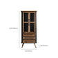 Black Metal Display Stand Glass Doors Traditional Curio Cabinet Clearhalo 'Display & China Cabinets' 'display_china_cabinets' 'furn' 'furn_display_china_cabinets' 'Furniture' 'Kitchen & Dining Furniture' 1200x1200_247d7fdf-097d-4687-8d41-ff75507d78a5