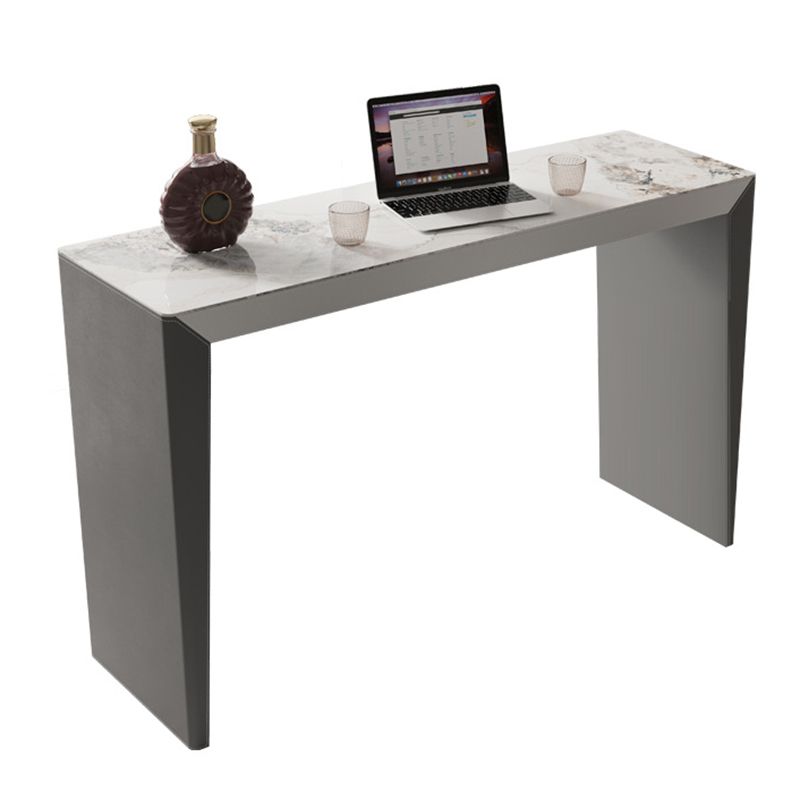 Sintered Stone Bistro Bar Table Modern Double Pedestal Bar Table for Home Clearhalo 'Bar Furniture' 'Bar Tables' 'bar_tables' 'furn' 'furn_bar_tables' 'Furniture' 'Kitchen & Dining Furniture' 1200x1200_2480180f-b2d6-48f4-82a3-4005791f463d