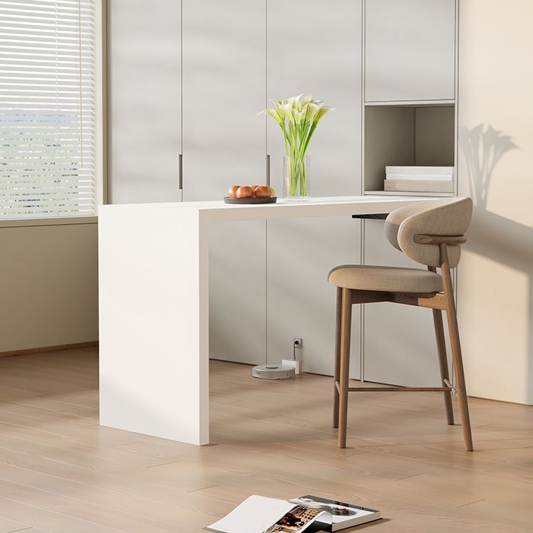 Solid Wood Dining Stools Low Back Upholstered Bar Stools with Footrest