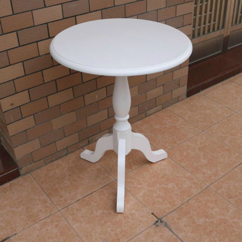 Solid Wood Round End Table Retro Dia 20.08" Sofa Side Accent Table Clearhalo 'Coffee & Accent Tables' 'End & Side Tables' 'end_side_tables' 'furn' 'furn_end_side_tables' 'Furniture' 'Living Room Furniture' 1200x1200_2483d434-36b5-4c7f-9653-254b6f80fd71