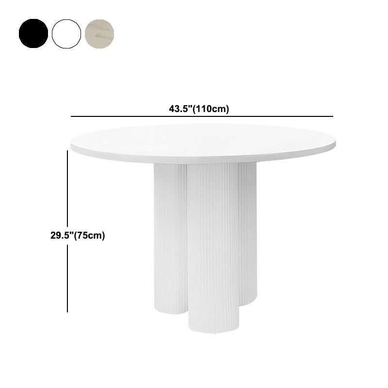 Modern Dining Table Stone and Metal Three Pedestal Dining Table for Living Room Clearhalo 'Dining Tables & Seating' 'Dining Tables' 'dining_table' 'furn' 'furn_dining_table' 'Furniture' 'furniture_dining_table' 'Kitchen & Dining Furniture' 'kitchen' 'kitchen_dining_table' 1200x1200_2485afa9-c21c-47d4-87ad-085ff541cc2b
