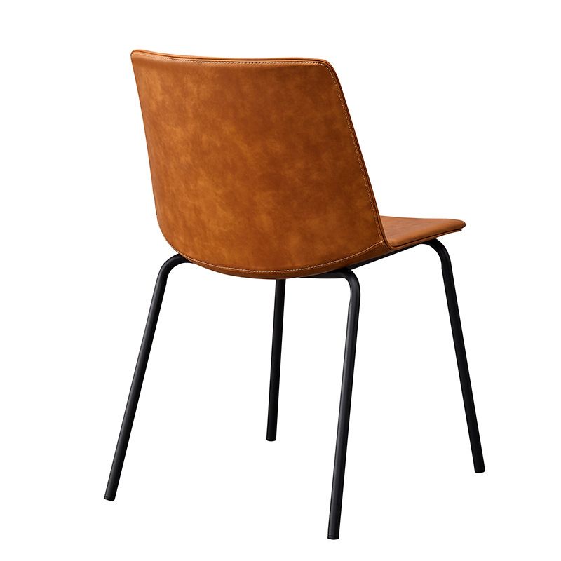 Contemporary Style Metal Chair Kitchen Dining Room Solid Back Side Chairs Set Clearhalo ' kitchen&dining_furn' 'Dining Chairs' 'Dining Tables & Seating' 'dining_chair' 'furn' 'furn_dining_chair' 'Furniture' 'furniture_dining_chair' 'Kitchen & Dining Furniture' 'kitchen' 1200x1200_2485b166-7700-41f3-bb02-1bd96e4f6696