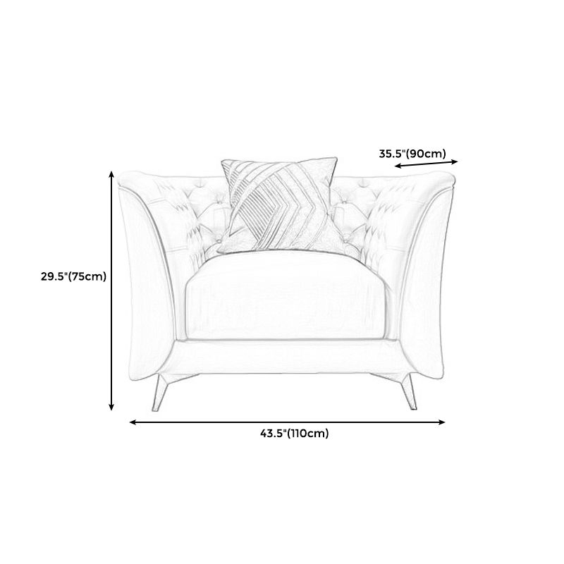 Modern Style Evagged Armrest Latex/sponge Padded Tufted Back Base Sofa Clearhalo 'furn' 'furn_sofas' 'Furniture' 'furniture_sofas' 'kitchen' 'kitchen_sofas' 'Living Room Furniture' 'Sofa' 'sofas' 1200x1200_248699b4-5509-4a4f-858b-0111d9be9dbd