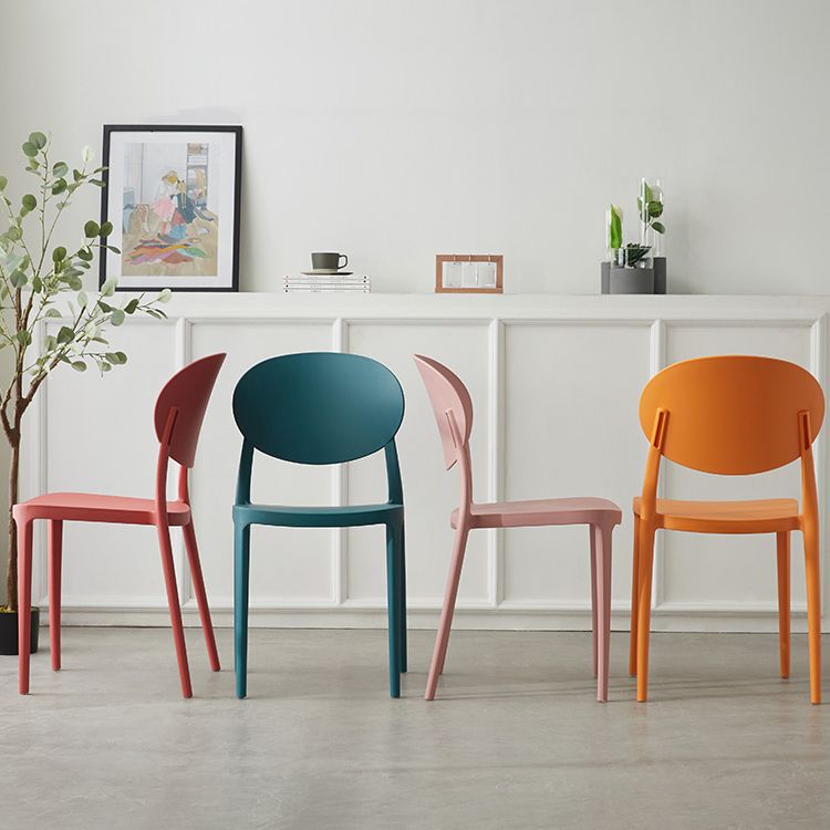 Plastic Open Back Side Chair Scandinavian Stackable Armless Dining Chairs Clearhalo ' kitchen&dining_furn' 'Dining Chairs' 'Dining Tables & Seating' 'dining_chair' 'furn' 'furn_dining_chair' 'Furniture' 'furniture_dining_chair' 'Kitchen & Dining Furniture' 'kitchen' 1200x1200_2487643d-3d01-4c59-9cfc-56bd5909ddf4