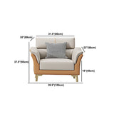 フェイクレザーステイン耐性水密フレアアームモダンソファソファ