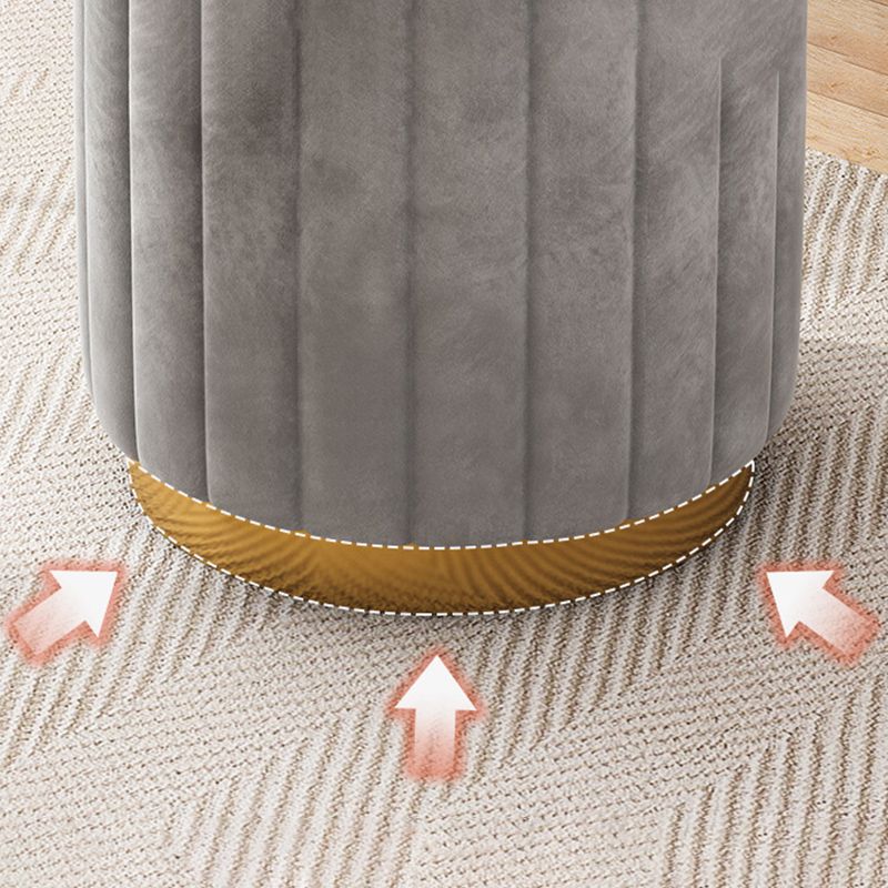 Velvet Ottoman Whole Colored Cylinder Shape Contemporary Scratch Resistant Pouf Clearhalo 'furn' 'furn_ottomans_poufs' 'Furniture' 'Living Room Furniture' 'Ottomans & Poufs' 'ottomans_poufs' 1200x1200_2487f0b8-1c0a-4340-935a-b7b0c7b055d8